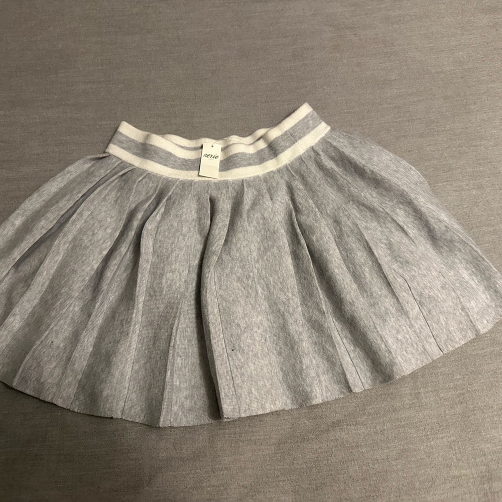 Aerie Light Gray Skater Skirt
